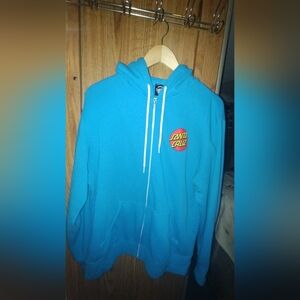 Santa Cruz Blue Zip Up Hoodie